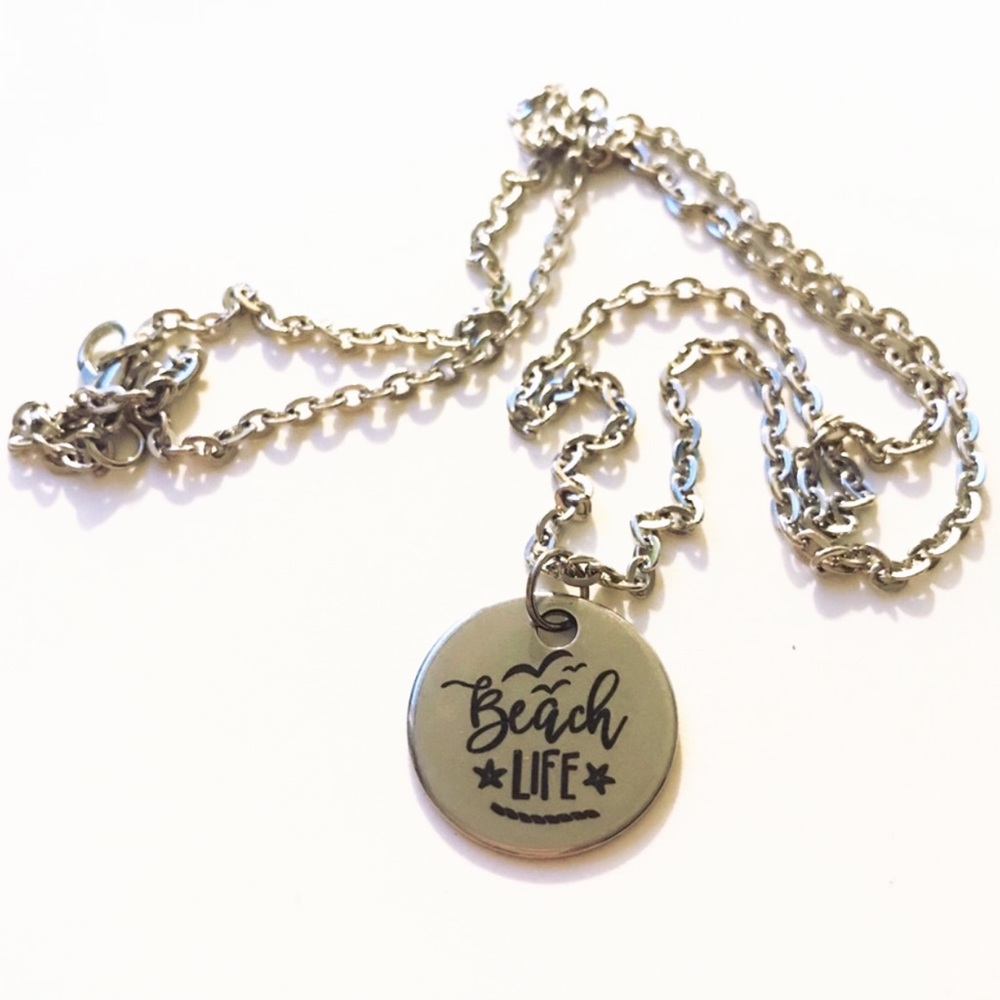Stainless Steel BEACH LIFE Necklace - Picture 3 of 3